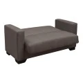 Vox Sofa bed pakoworld two seater with storage space brown fabric 150x84x83cm