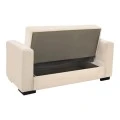 Vox Sofa bed pakoworld two seater with storage space beige fabric 150x84x83cm