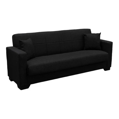 Vox Sofa bed pakoworld three seater with storage space anthracite fabric 210x84x83cm