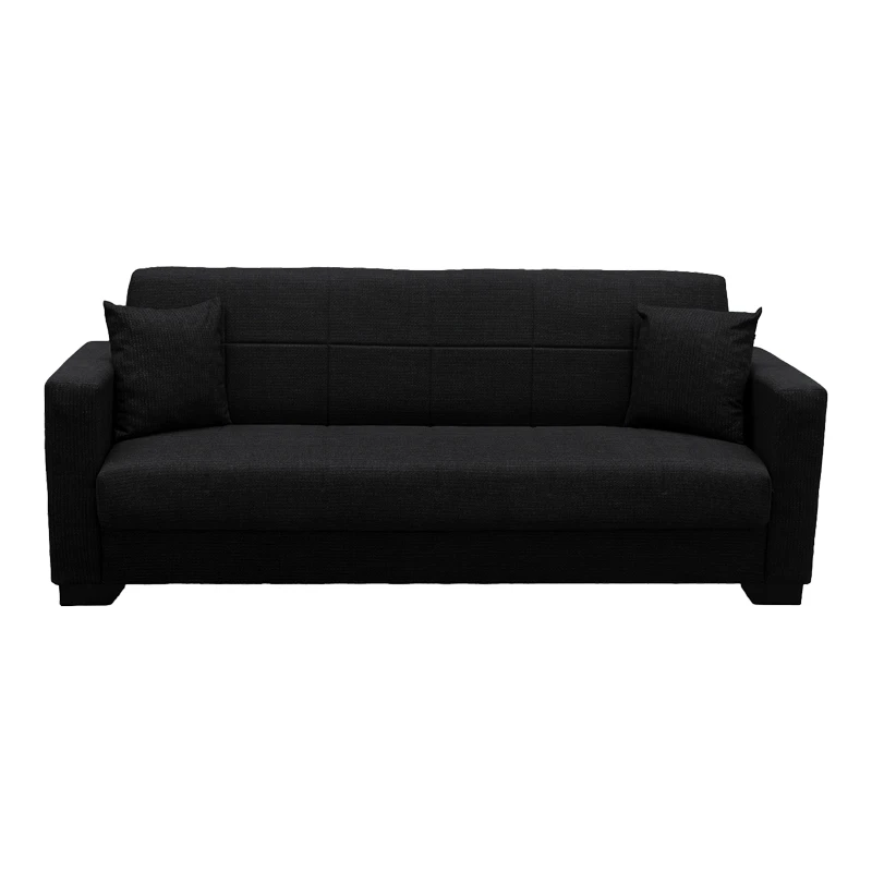 Vox Sofa bed pakoworld three seater with storage space anthracite fabric 210x84x83cm