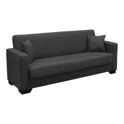 Vox Sofa bed pakoworld three seater with storage space grey fabric 210x84x83cm