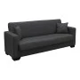 Vox Sofa bed pakoworld three seater with storage space grey fabric 210x84x83cm