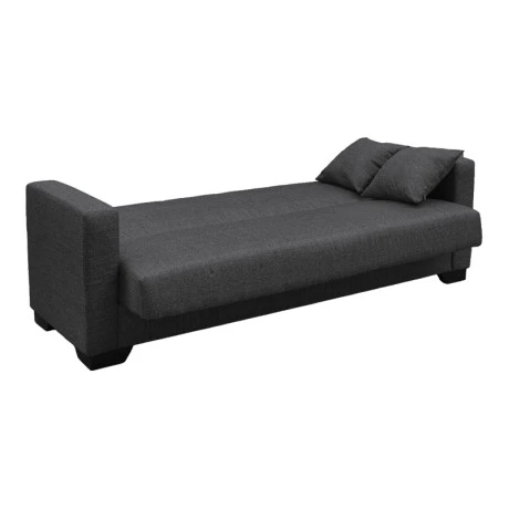 Vox Sofa bed pakoworld three seater with storage space grey fabric 210x84x83cm