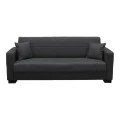 Vox Sofa bed pakoworld three seater with storage space grey fabric 210x84x83cm