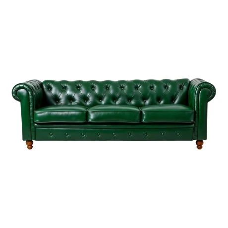 Three-seater sofa Chesterfield pakoworld pu cypress 203x84x67cm