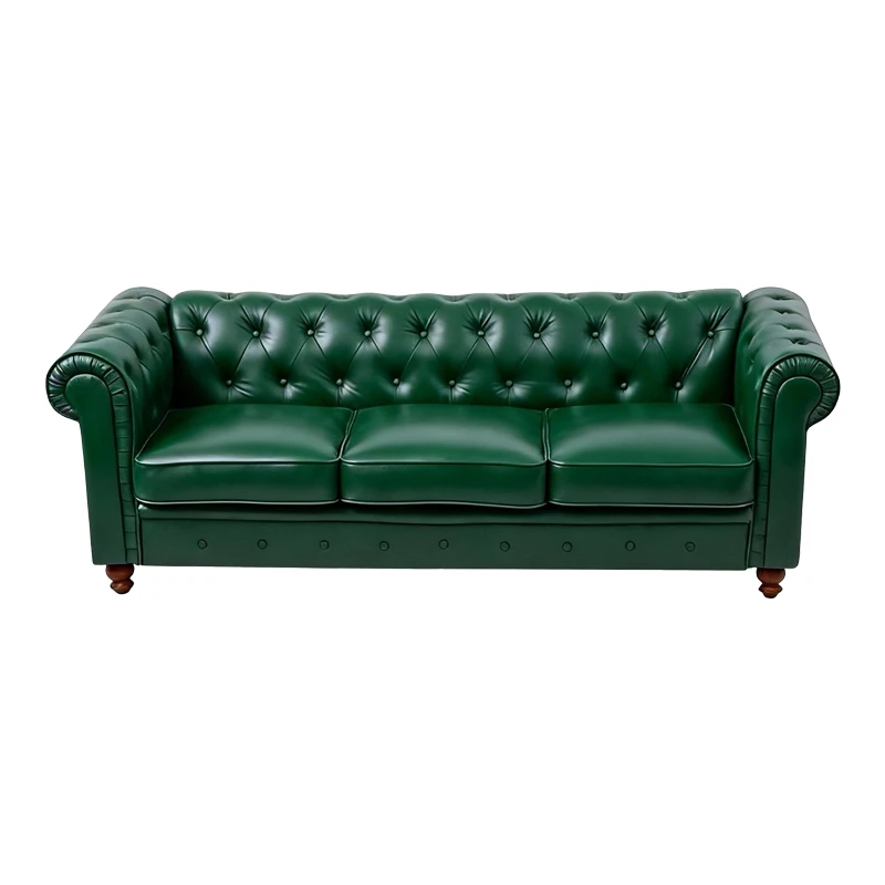 Three-seater sofa Chesterfield pakoworld pu cypress 203x84x67cm
