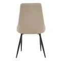 Chair Azori pakoworld velvet beige-grey black metal leg 49x55x85cm
