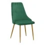 Chair Azori pakoworld velvet green fabric with natural color metal leg 49x55x85cm