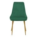 Chair Azori pakoworld velvet green fabric with natural color metal leg 49x55x85cm