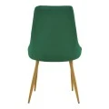Chair Azori pakoworld velvet green fabric with natural color metal leg 49x55x85cm