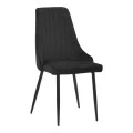 Chair Azori pakoworld black velvet-black metal leg 49x55x85cm