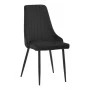 Chair Azori pakoworld black velvet-black metal leg 49x55x85cm