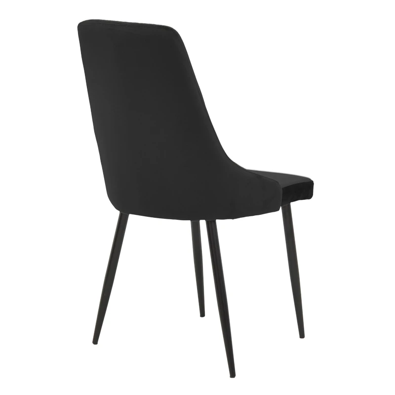 Chair Azori pakoworld black velvet-black metal leg 49x55x85cm