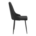 Chair Azori pakoworld black velvet-black metal leg 49x55x85cm