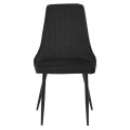 Chair Azori pakoworld black velvet-black metal leg 49x55x85cm
