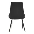 Chair Azori pakoworld black velvet-black metal leg 49x55x85cm