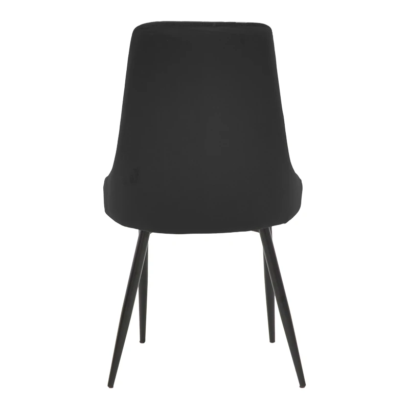Chair Azori pakoworld black velvet-black metal leg 49x55x85cm