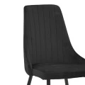 Chair Azori pakoworld black velvet-black metal leg 49x55x85cm