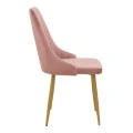 Chair Azori pakoworld velvet rotten apple-natural color metal leg 49x55x85cm