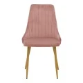 Chair Azori pakoworld velvet rotten apple-natural color metal leg 49x55x85cm