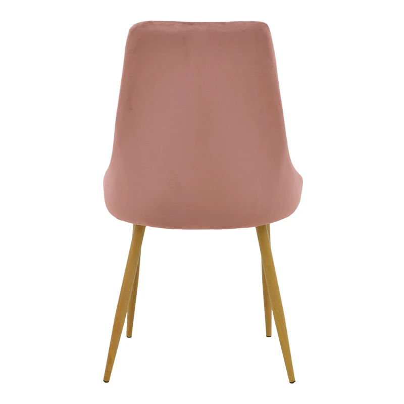 Chair Azori pakoworld velvet rotten apple-natural color metal leg 49x55x85cm