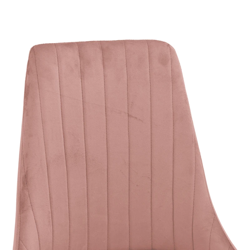 Chair Azori pakoworld velvet rotten apple-natural color metal leg 49x55x85cm
