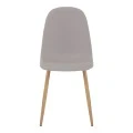 Dining chair Bella pakoworld grey fabric and natural color metal leg 43.5x52x89cm