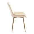Berne chair pakoworld cream velvet-leg in natural shade 53x62x84cm
