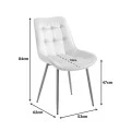 Berne chair pakoworld cream velvet-leg in natural shade 53x62x84cm