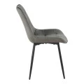 Berne chair pakoworld velvet in anthracite shade 53x62x84cm