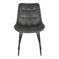 Berne chair pakoworld velvet in anthracite shade 53x62x84cm