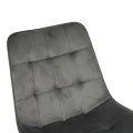 Berne chair pakoworld velvet in anthracite shade 53x62x84cm