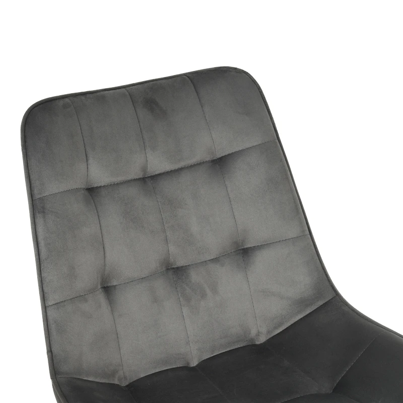 Berne chair pakoworld velvet in anthracite shade 53x62x84cm