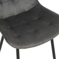 Berne chair pakoworld velvet in anthracite shade 53x62x84cm