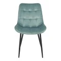 Berne chair pakoworld velvet in pistachio shade 53x62x84cm