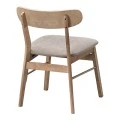 Cairo pakoworld rubberwood chair in natural-beige shade 47x47x76cm