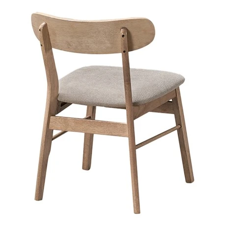 Cairo pakoworld rubberwood chair in natural-beige shade 47x47x76cm