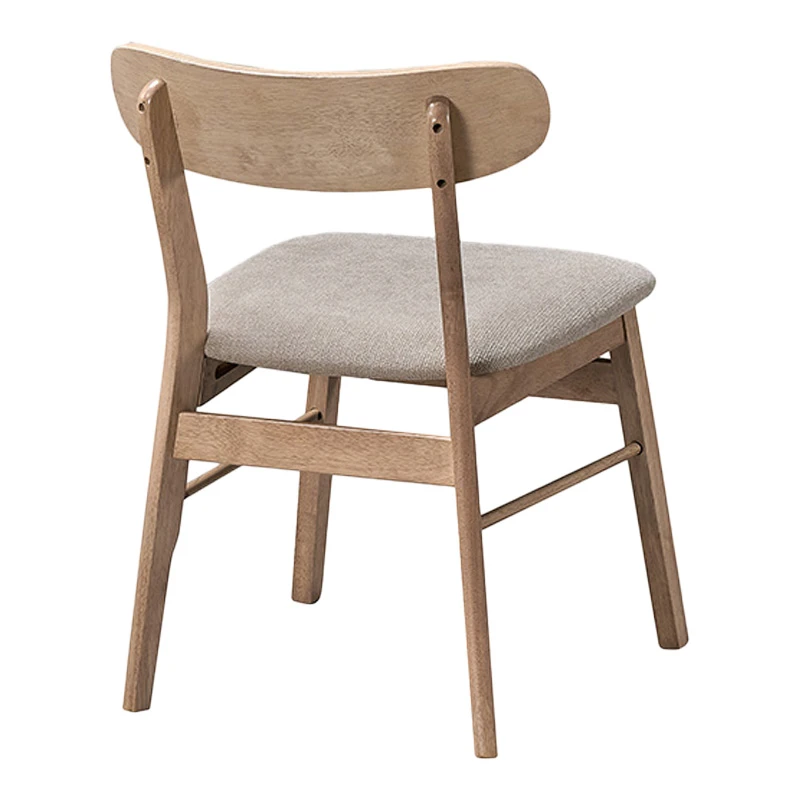 Cairo pakoworld rubberwood chair in natural-beige shade 47x47x76cm