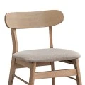 Cairo pakoworld rubberwood chair in natural-beige shade 47x47x76cm