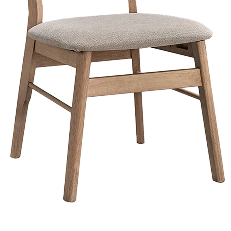 Cairo pakoworld rubberwood chair in natural-beige shade 47x47x76cm
