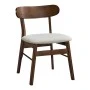 Cairo pakoworld rubberwood chair in walnut-ecru shade 47x47x76cm