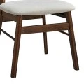 Cairo pakoworld rubberwood chair in walnut-ecru shade 47x47x76cm
