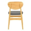 Cardith chair pakoworld rubberwood-plywood in natural shade-pu black 48x51x78cm