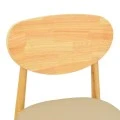 Cardith chair pakoworld rubberwood-plywood in natural shade-pu beige 48x51x78cm