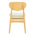 Cardith chair pakoworld rubberwood-plywood in natural shade-grey beige fabric 48x51x78cm