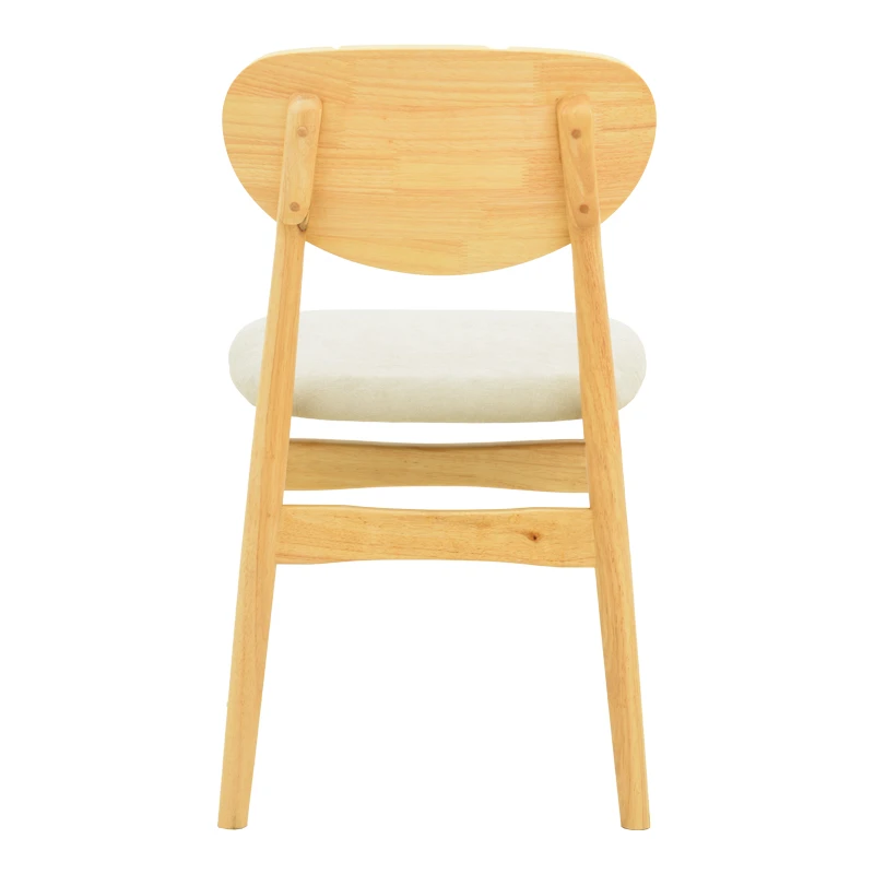 Cardith chair pakoworld rubberwood-plywood in natural shade-grey beige fabric 48x51x78cm