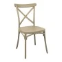 Stackable Crossie pakoworld pp chair cappuccino 43x53x88cm
