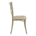 Stackable Crossie pakoworld pp chair cappuccino 43x53x88cm