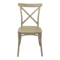 Stackable Crossie pakoworld pp chair cappuccino 43x53x88cm