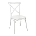 Stackable Crossie pakoworld pp chair white 43x53x88cm